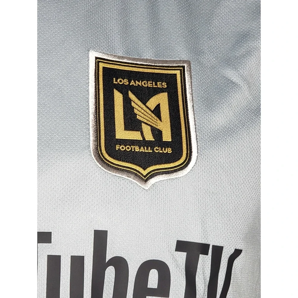 LA‎ Football Club Men's Small Adidas Climacool Training Jersey Gray MLS Soccer